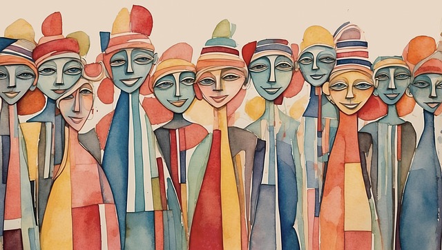 Free ai generated group people illustration