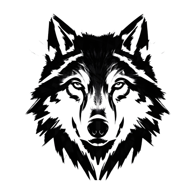 Free ai generated wolf geometric illustration