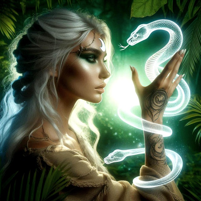 Free ai generated shaman serpent illustration