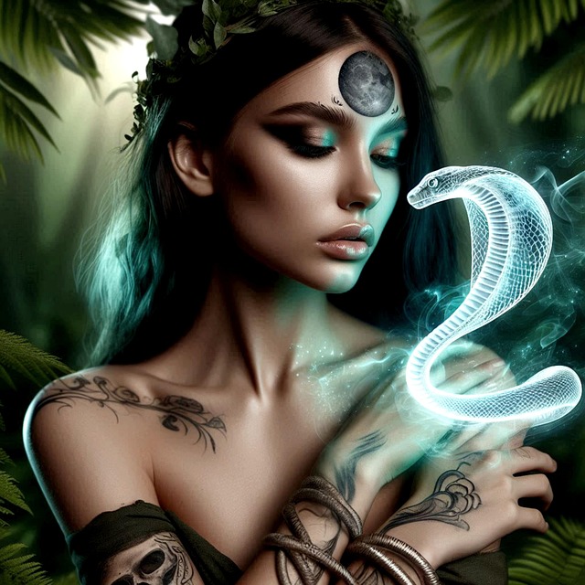 Free ai generated shaman serpent illustration