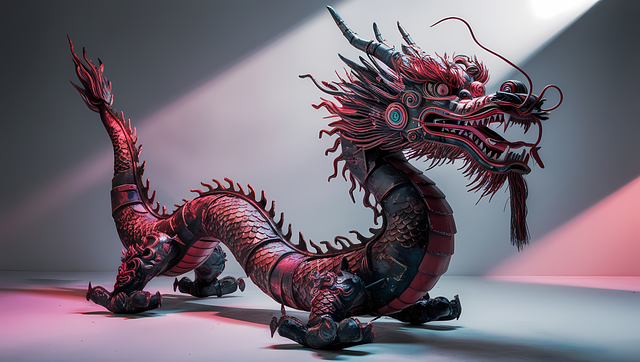 Ai Generiert, Drachen, Statue, Skulptur