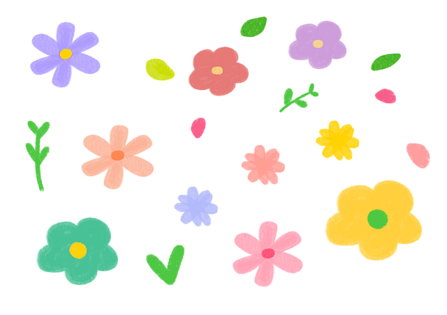 Free Flowers Labels illustration and picture