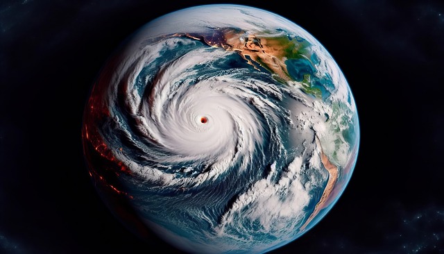 Free ai generated hurricane thurderstorm illustration