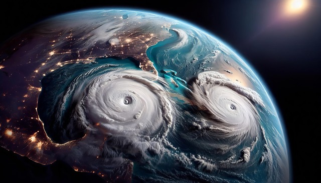 Free ai generated hurricane storm illustration
