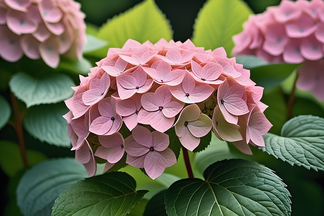 Free ai generated hydrangea pink illustration
