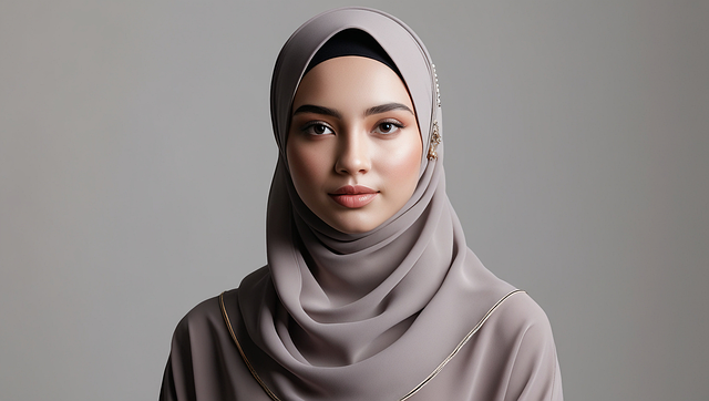Free ai generated woman hijab illustration