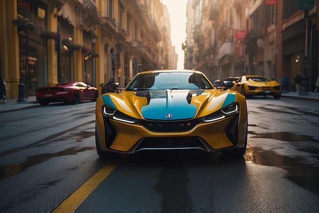 Free ai generated sports car automobile illustration