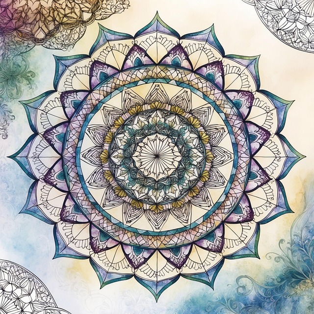 Mandala, Floral, Artă, Multicolor