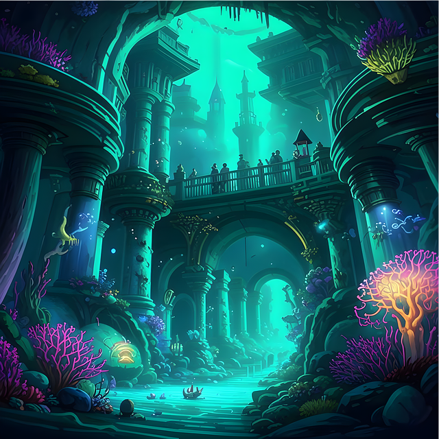 Free ai generated ruins visualization illustration