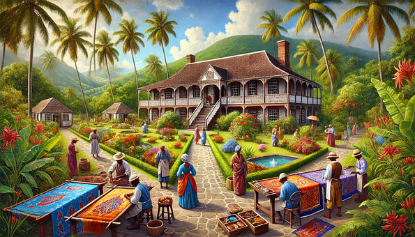 Free Ai Generated Colonial Architecture illustration and picture