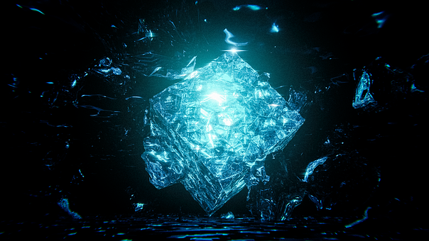 Glass Kube, Glødende, Magi, Atmosfære