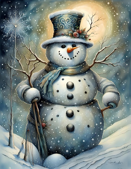 Download Snow Man, Winter, Snowy. Royalty-Free Stock Illustration Image ...