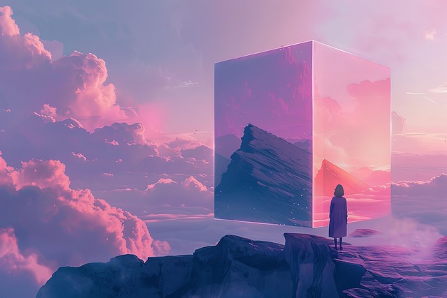 Free ai generated monolith surreal illustration