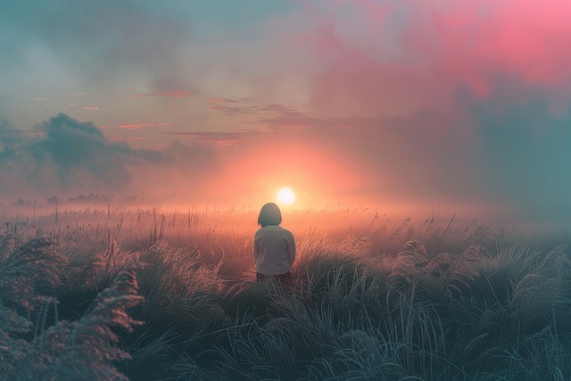 Free ai generated twilight nature illustration
