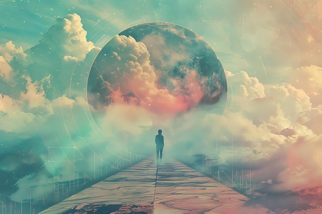 Free ai generated man cloud illustration