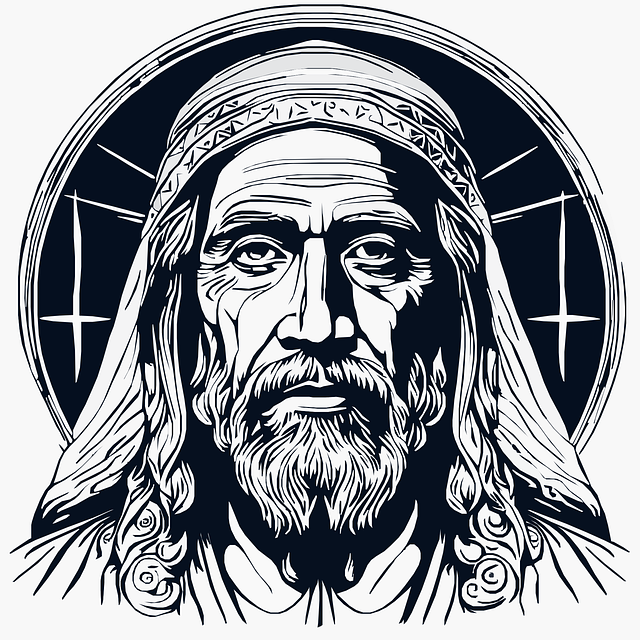 Free prophet god drawing vector