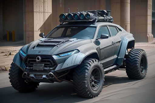 Free Ai Generated Jeep illustration and picture