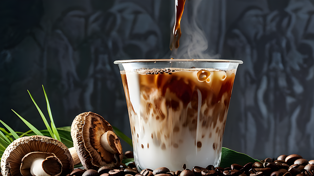 Free ai generated mushroom coffee adaptogens illustration