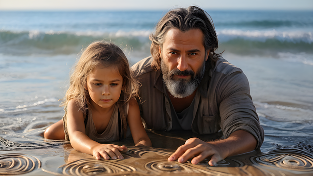 Free ai generated father child illustration