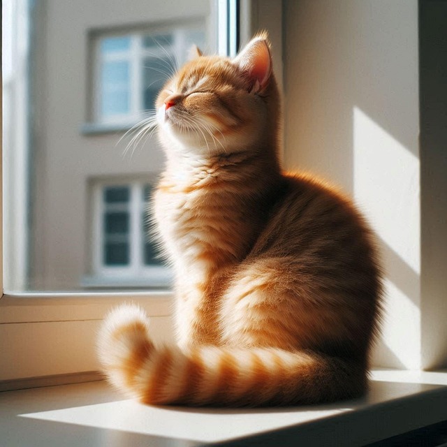 Free cat windowsill pet illustration