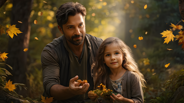 Free ai generated father child illustration