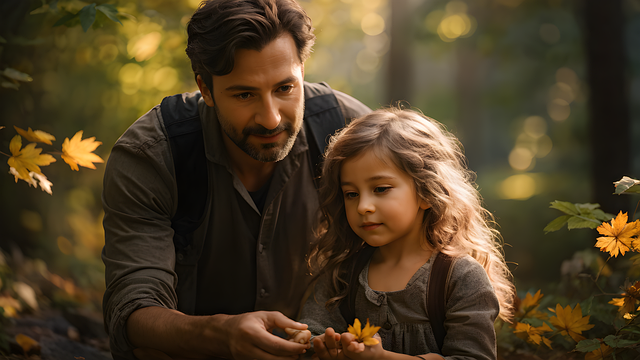 Free ai generated father child illustration