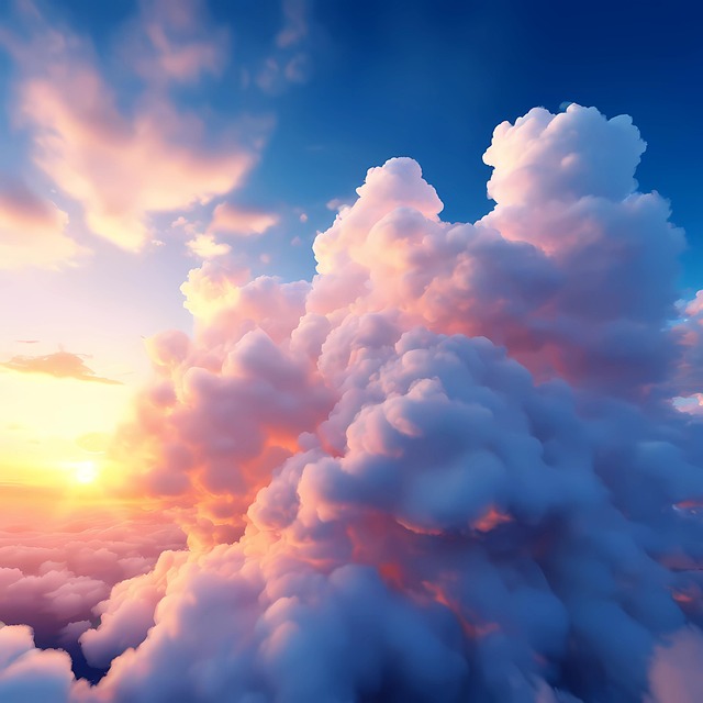 Download free HD stock image of Ai Generated Clouds Free ai generated clouds sunset illustration