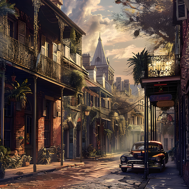 Free ai generated new orleans architecture illustration
