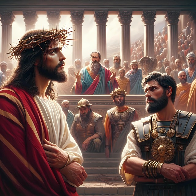 Free ai generated jesus christ sanhedrin illustration