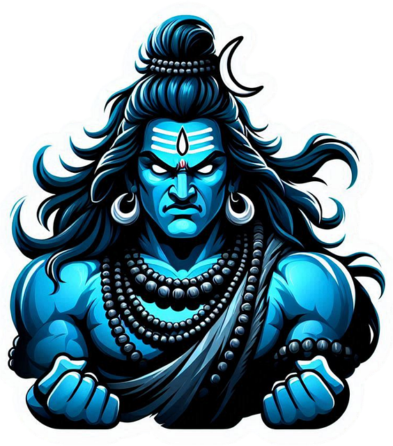 Free ai generated third eye shiva vector