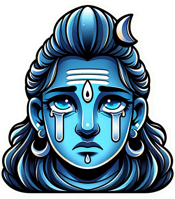 Free ai generated third eye shiva vector