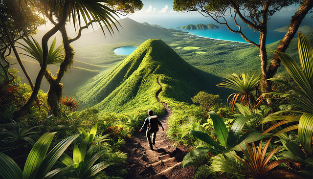 Free ai generated mountain adventure illustration