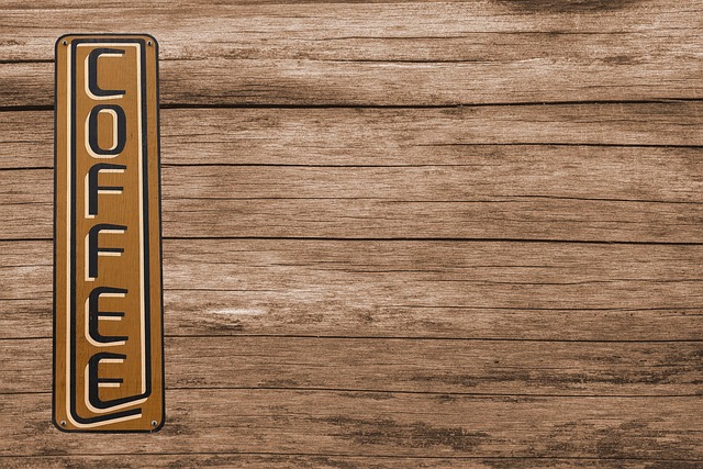 Free coffee wood board illustration
