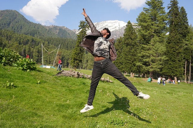 Free Mountain Jump photo and picture