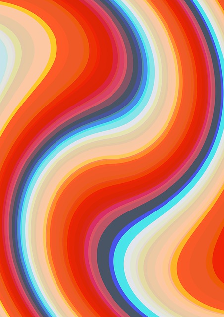 Free waves orange swirly illustration