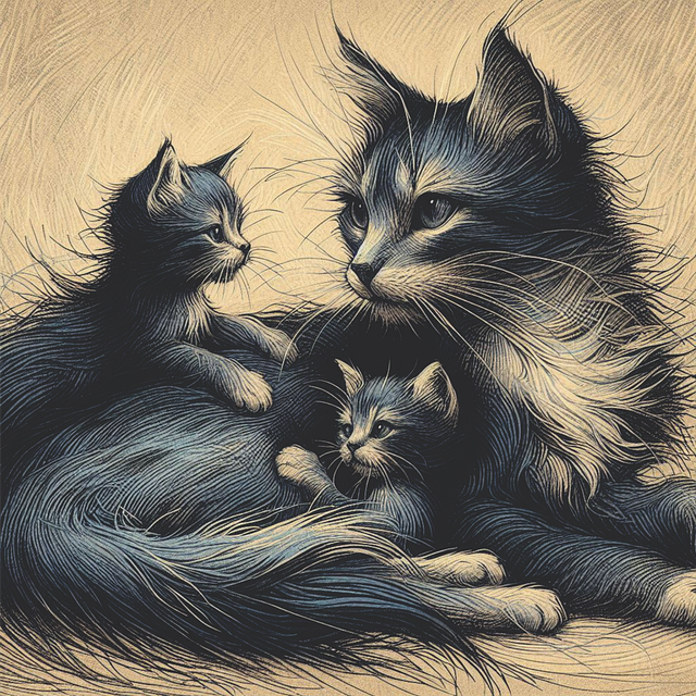 Free ai generated cats kittens illustration