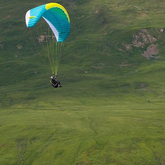 Parapente, Montanhas, Verde