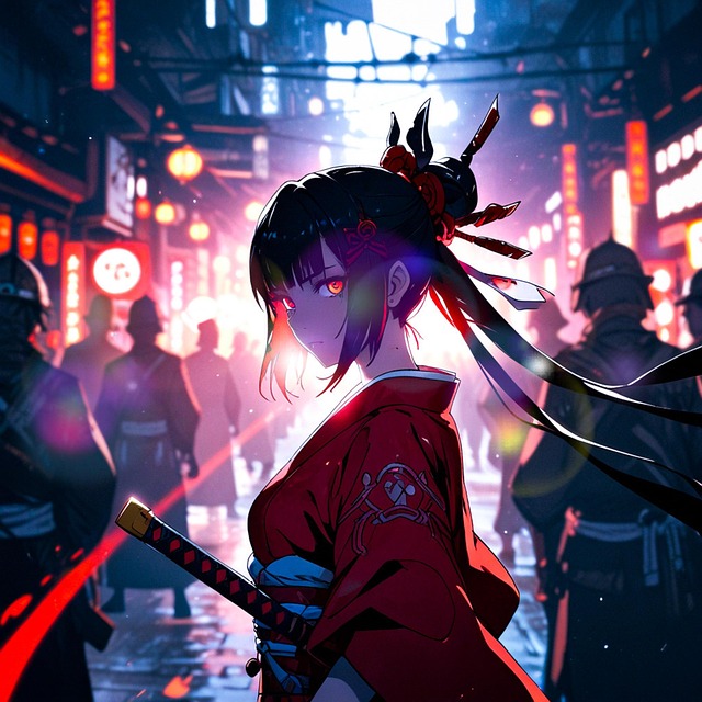 Free ai generated girl onmyoji illustration