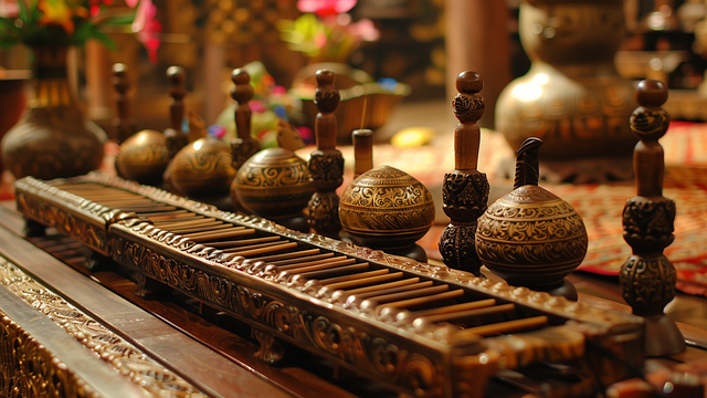 Free javanese gamelan traditional music illustration