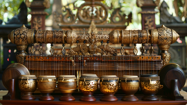 Free javanese gamelan traditional music illustration