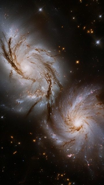 Ai Generiert, Galaxis, Kollision, Sterne