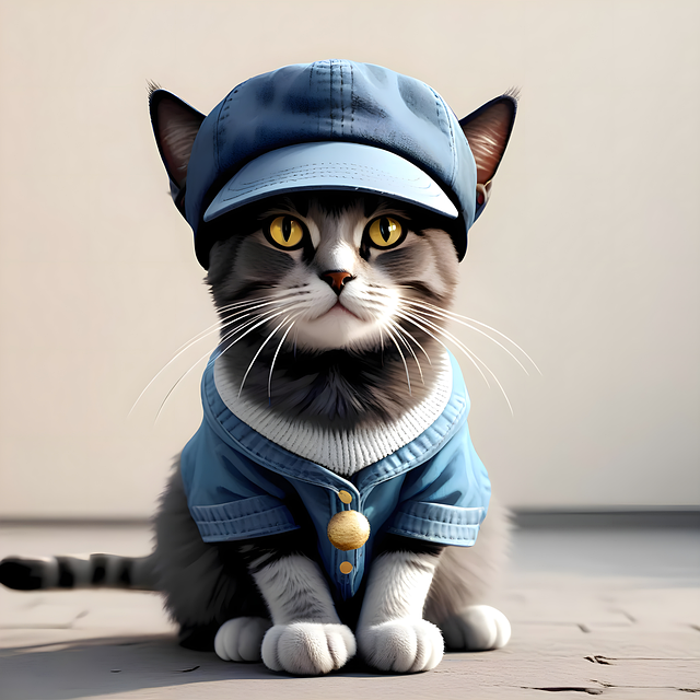 Katze, Niedlich, Hut, Haustier, Mantel