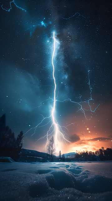 Free lightning flash storm illustration