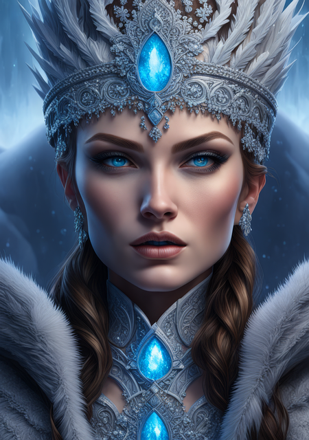 Free woman portrait model illustration