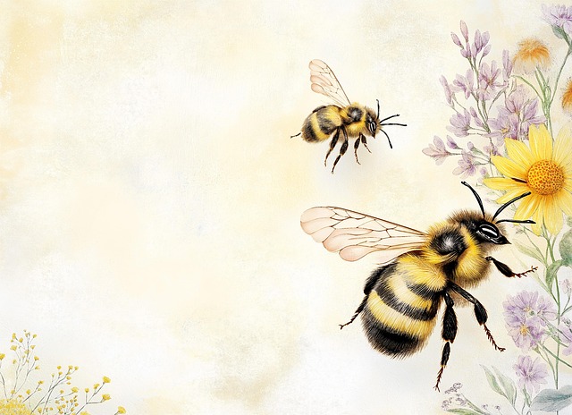 Free insect bees art illustration