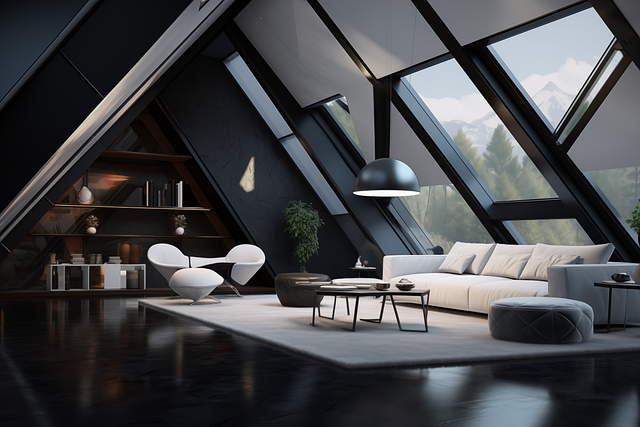 Free ai generated living room home illustration