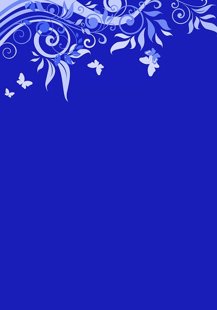 Free blue invitation announcement illustration