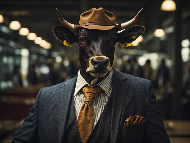 Free ai generated cow suit illustration