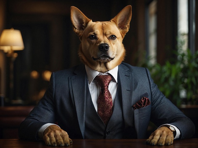 Free ai generated suit anthropomorphic illustration