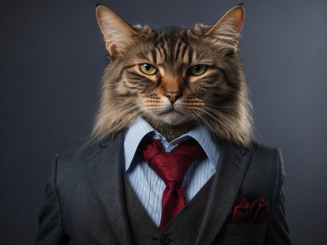 Free ai generated cat suit illustration